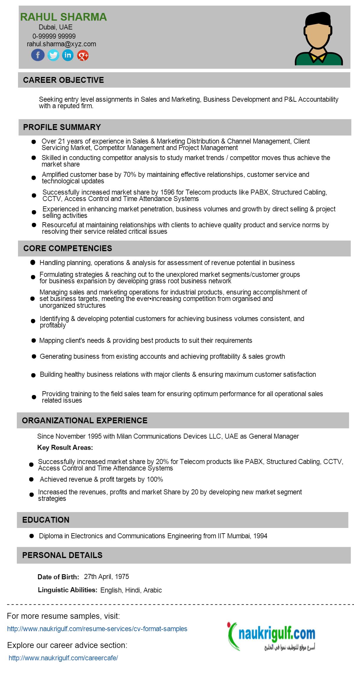 How To Write A Resume For Business Development Manager